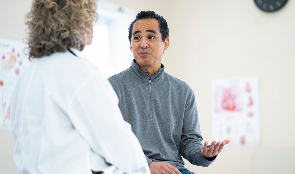Doctor talking to a patient