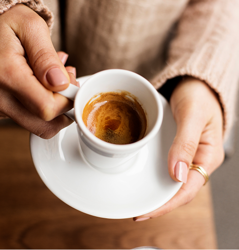 An espresso cup