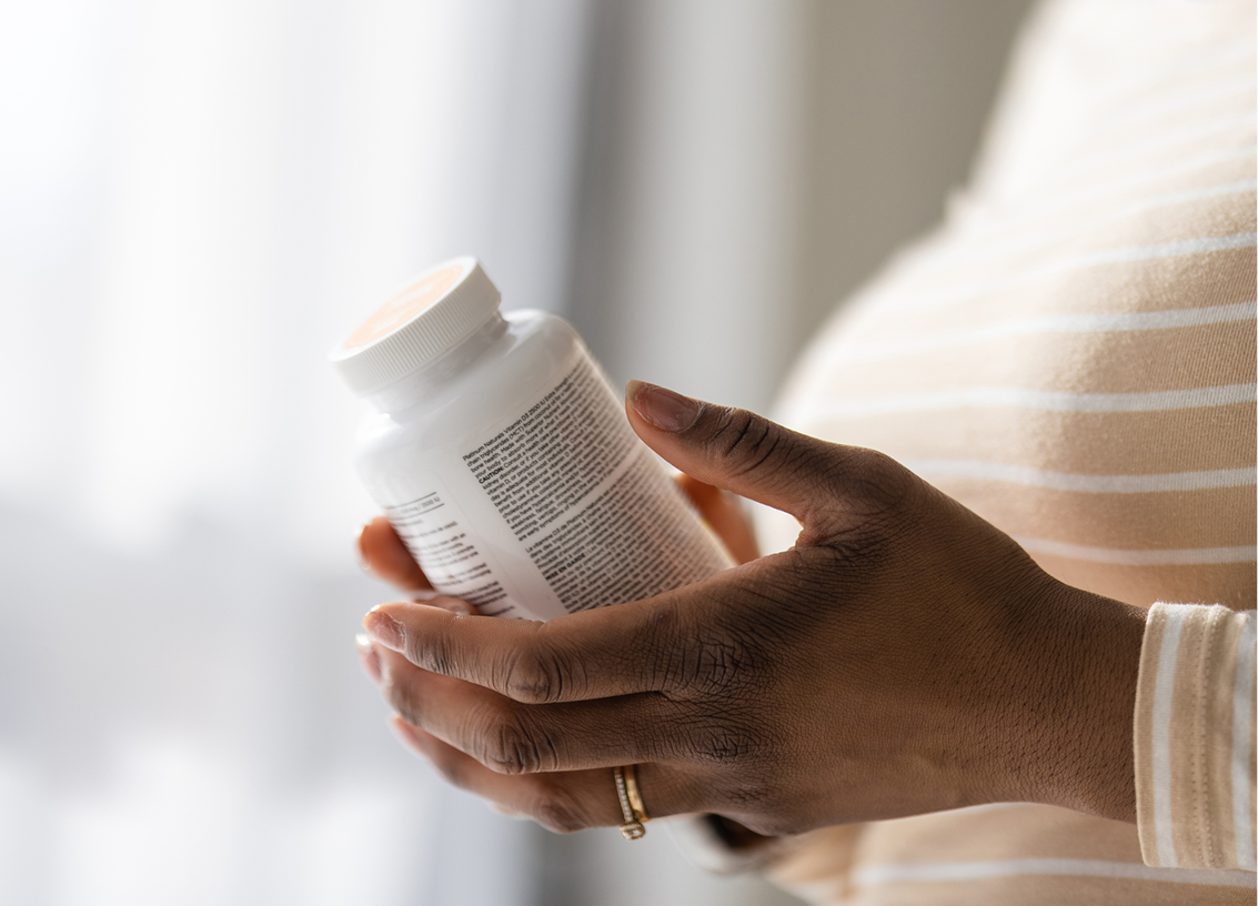 Checking a pill bottle